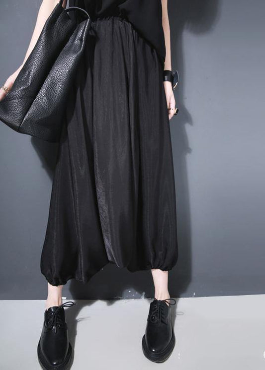 New Black Loose Low Crotch Harem Pants