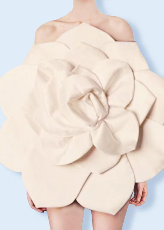 Apricot Backless Cotton Mid Dress Sleeveless