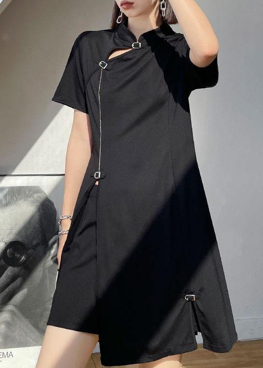 New Summer Black Dress + Hot Pants Two Piece Set
