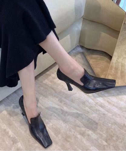 Mulberry High Heels Cowhide Leather Soft Splicing