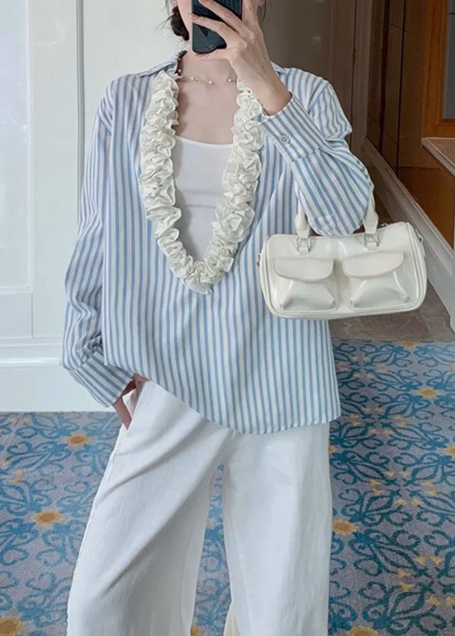Fine V Neck Patchwork Cotton Two Pieces Set Fall