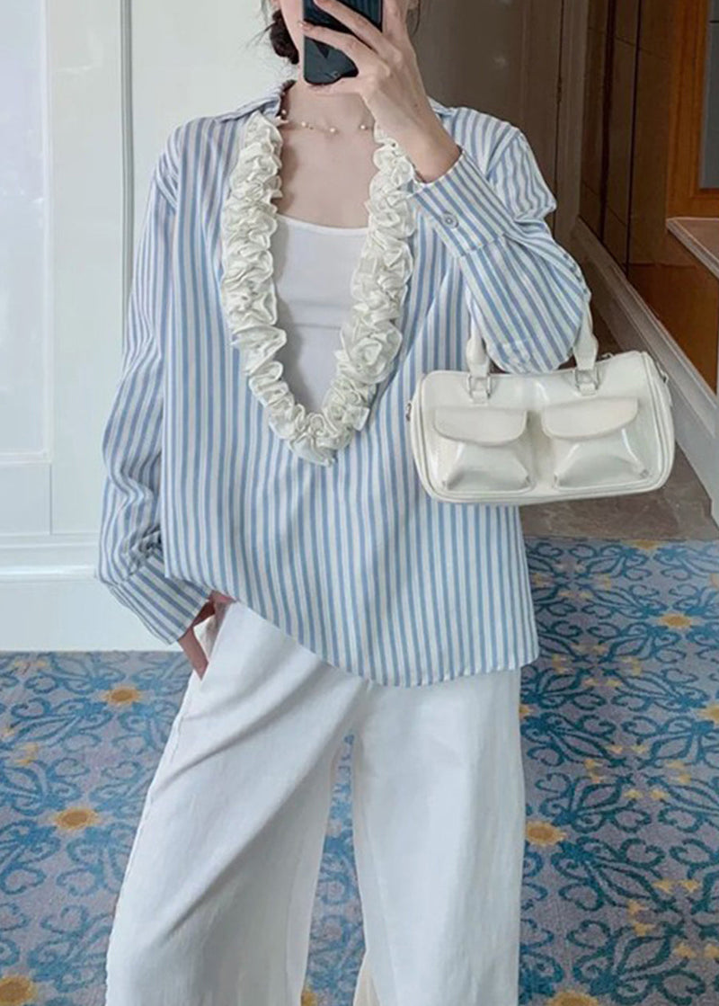Fine V Neck Patchwork Cotton Two Pieces Set Fall