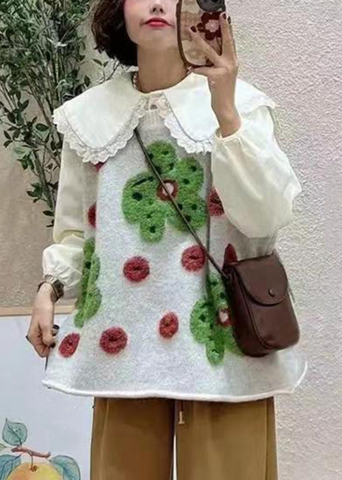 Grey O Neck Cozy Cotton Knit Waistcoat Sleeveless