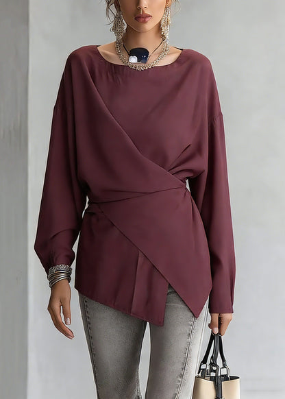 Original Design Red Crossing Shirt Spring