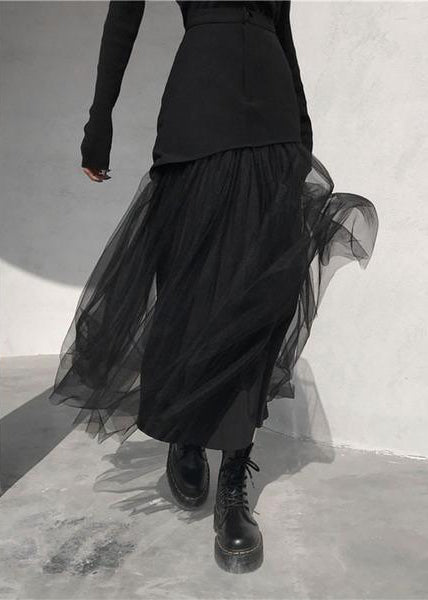 New Mesh Patchwork Skirt Color Street Simplicity Temperament Skirt