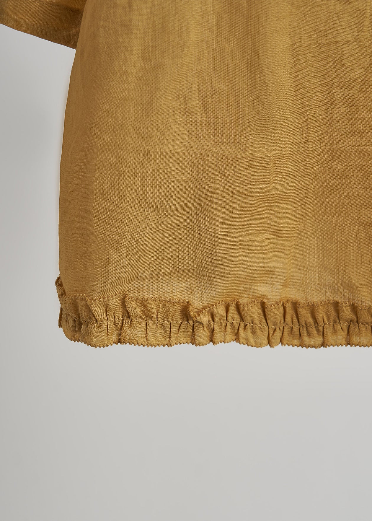 Yellow Ruffled Print Chiffoncotton Two Pieces Set Summer