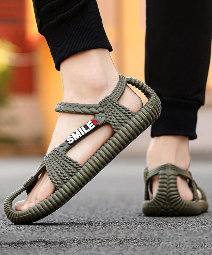 Summer Army Green Anti Slip Outdoor Beach Sandals