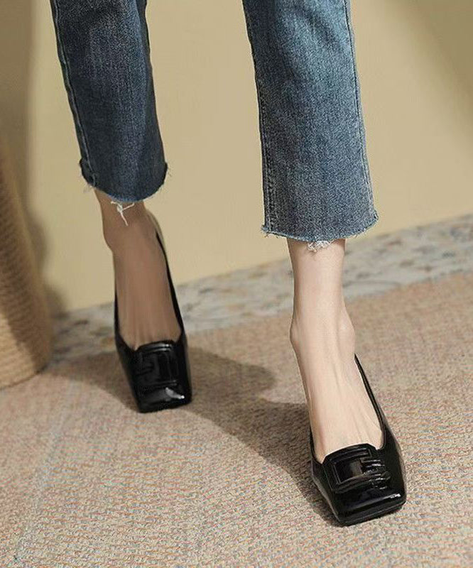 Light Purple Stiletto Faux Leather Diy Splicing Square Toe