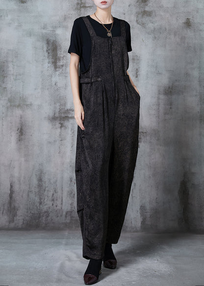 Black Oversized Print Cotton Two Piece Suit Set Summer