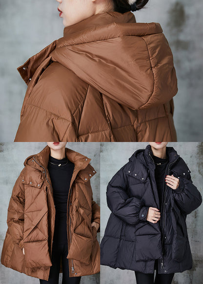 Black Oversized Pockets Fine Cotton Filled Jacket Winter