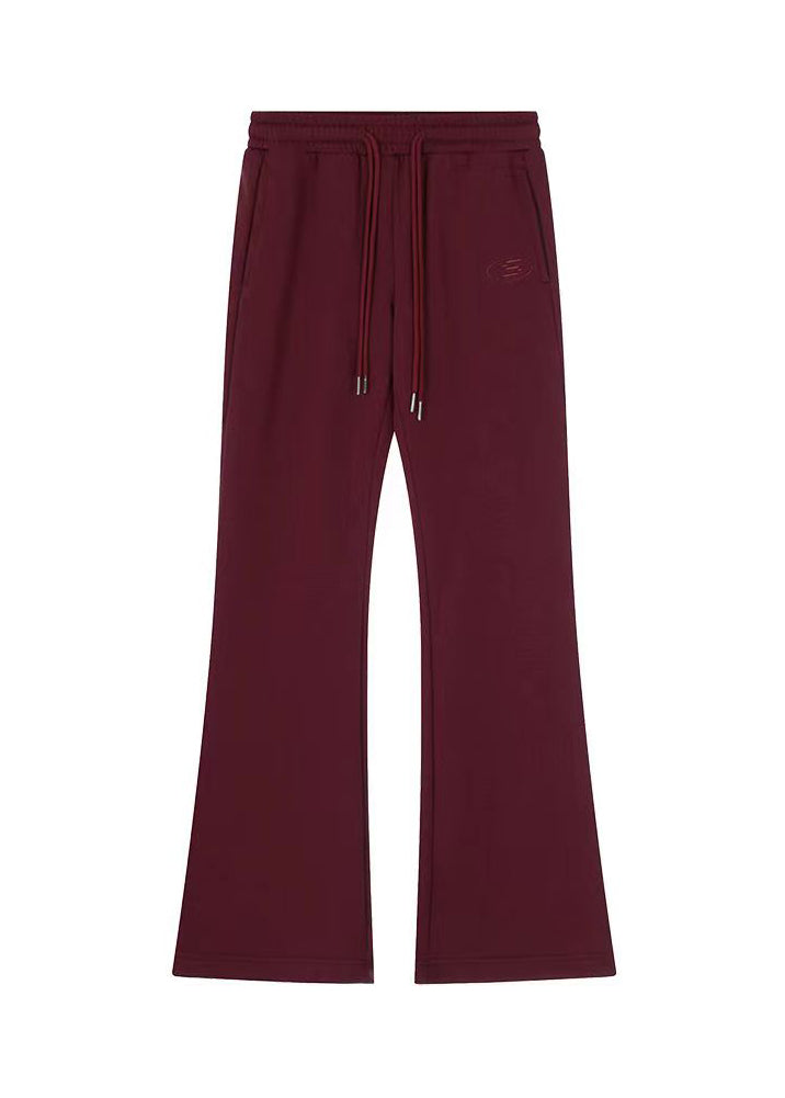 Mulberry Pockets Drawstring Cotton Flared Trousers Spring