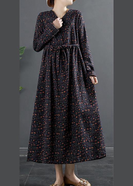 Natural V Neck Clothes for Ideas Navy Print Maxi Dresses