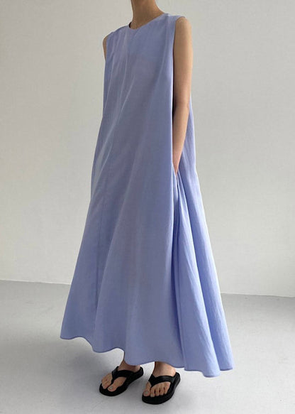 Simple Light Blue Maxi Dresses Summer