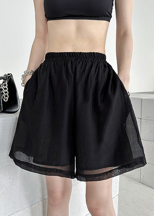 Black Tie Dye Patchwork Shirts and Shorts Cotton Two Piece Set Summer