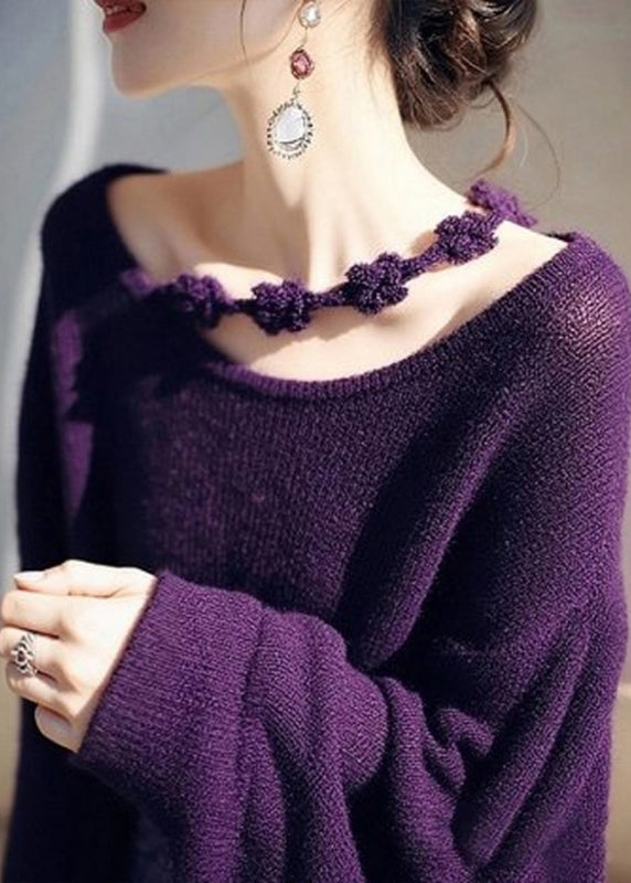 Navy O-neck Cozy Knit Sweater Fall