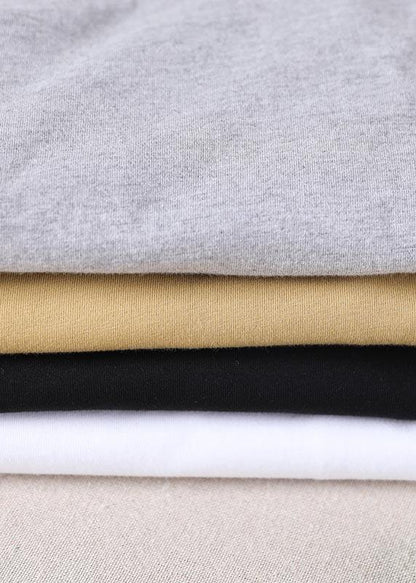 Boutique Grey Side Open Cotton Tops Summer