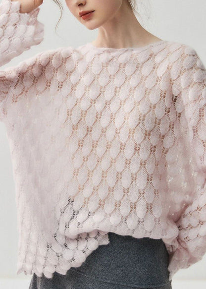 Stylish Grey Cozy Wool Knit Sweaters Flare Sleeve