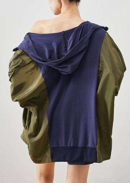 Colorblock Oversized Patchwork Cotton Sets 2 Pieces Fall