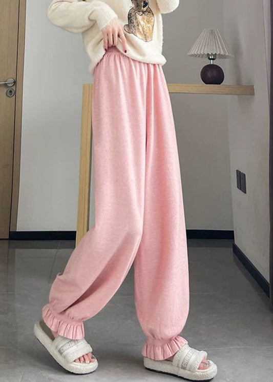 Pink High Waist Harem Pants Fall