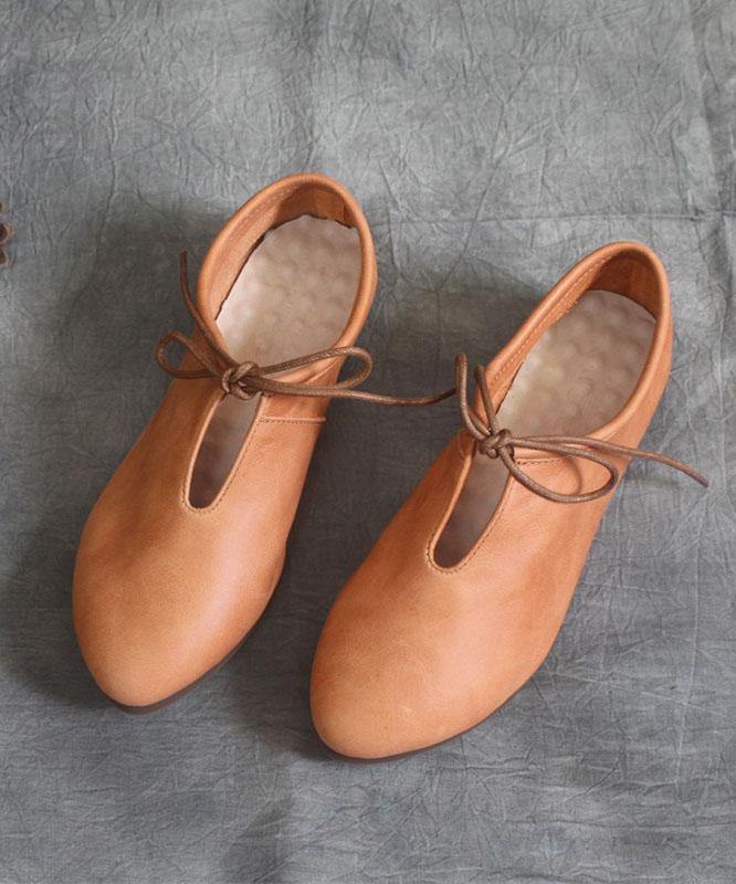 Purple Genuine Leather Lace Up Loafer Shoes for