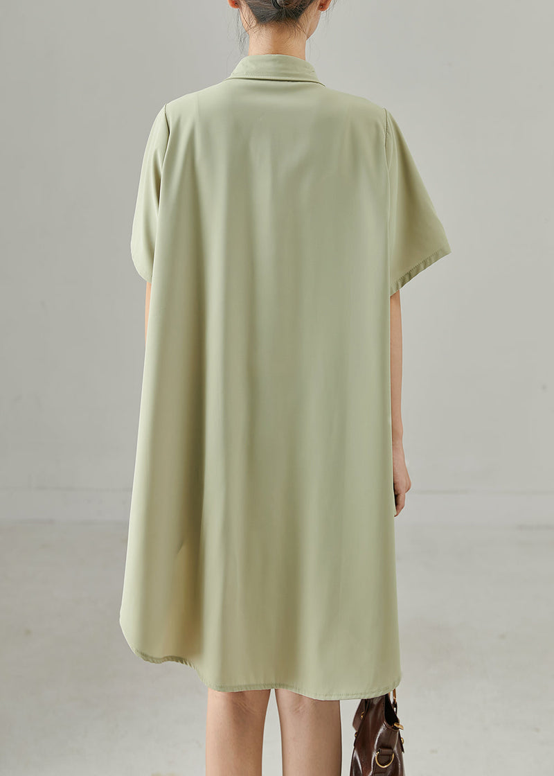 Green Asymmetrical Chiffon Two Piece Suit Set Summer