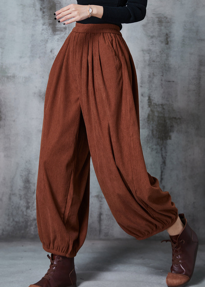 Caramel Corduroy Harem Pants Oversized Spring