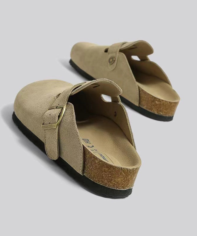 New Beige Simple Versatile Lazy Baotou Slide Sandals