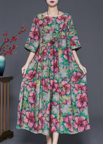 Red Dress Oversized Exra Large Hem Half Sleeve