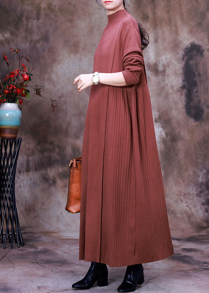 Chocolate Slim Fit Knit Dress Spring
