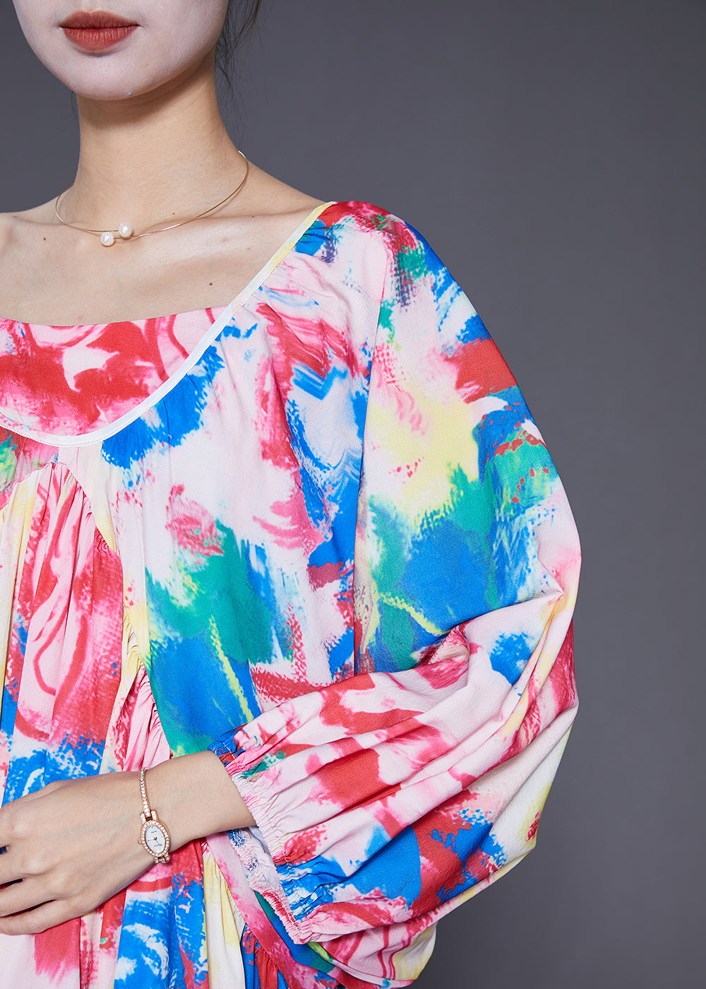 Oversized Tie Dye Exra Large Hem Cotton Beach Dresses Fall