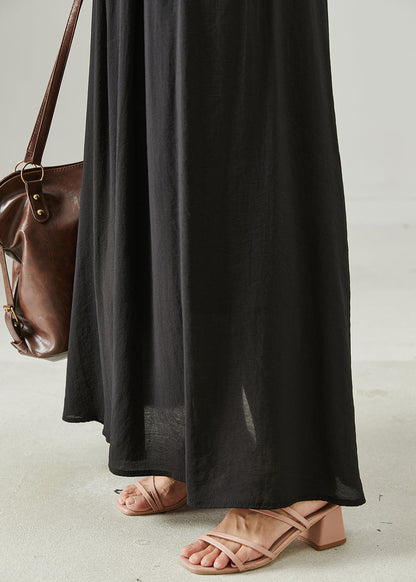 Stylish Black Asymmetrical Silm Fit Sets 2 Pieces Sleeveless