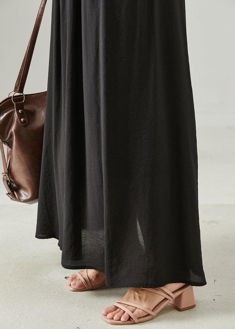 Stylish Black Asymmetrical Silm Fit Sets 2 Pieces Sleeveless