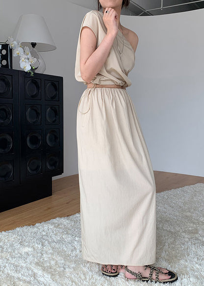 Fine Green Cold Shoulder Cotton Two Pieces Set Summer