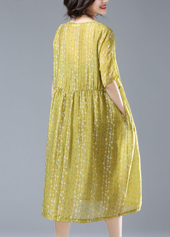 Yellow Embroideried Patchwork Linen Tops and Spaghetti Straptwo Piece Set Summer