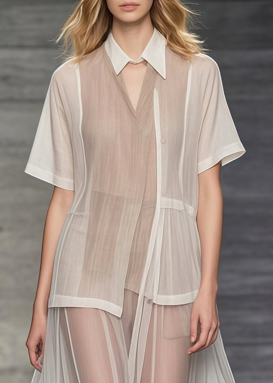 Khaki Asymmetrical Patchwork Tulle Robe Dresses Summer