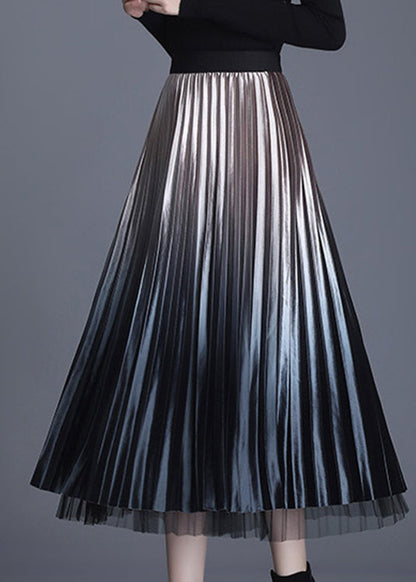 Champagne Tulle Patchwork a Line Fall Wear on Both Sides Skirts
