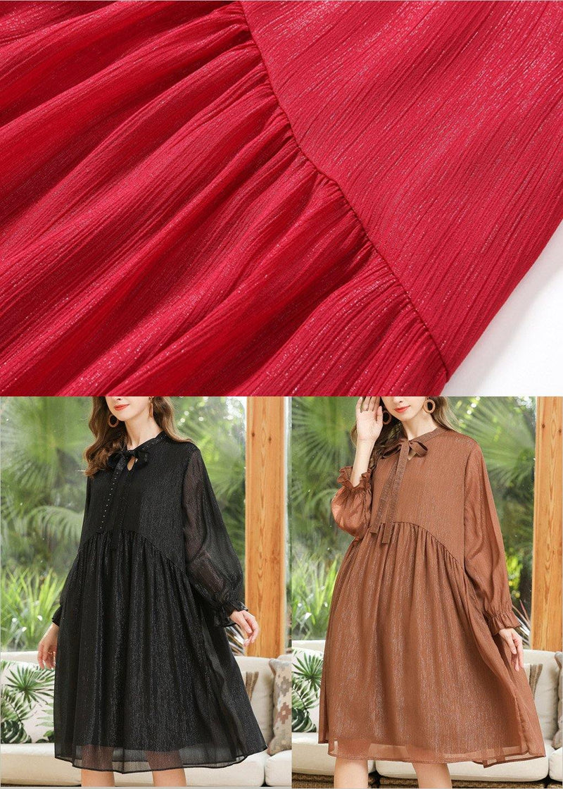 Boutique Black Chiffon Rivet Summer Long Dresses