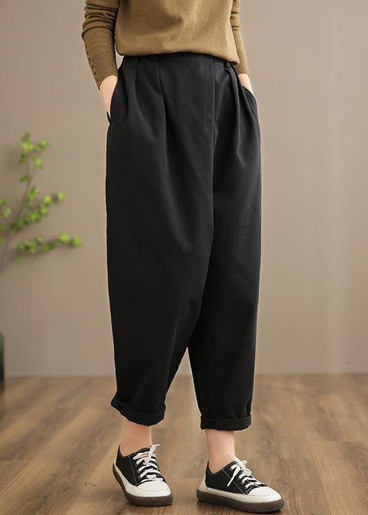 Handmade Spring Pants Black Inspiration Button Down Jeans