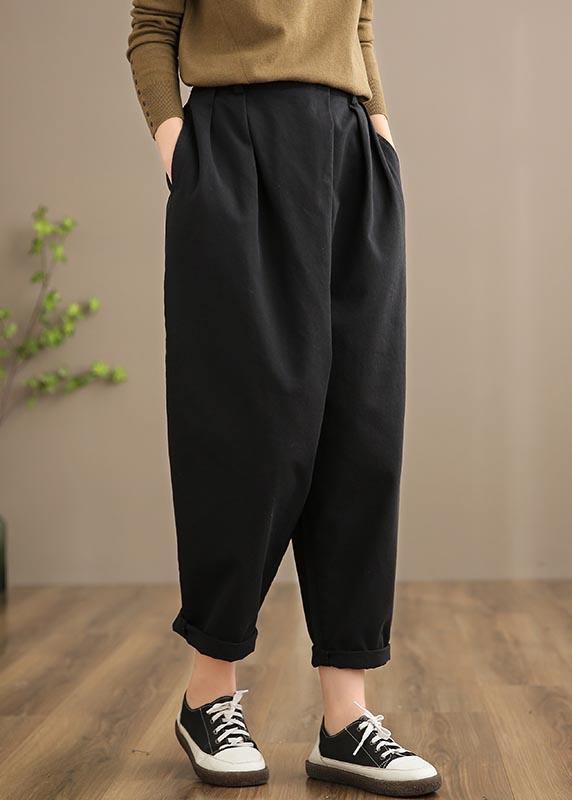 Handmade Spring Pants Black Inspiration Button Down Jeans