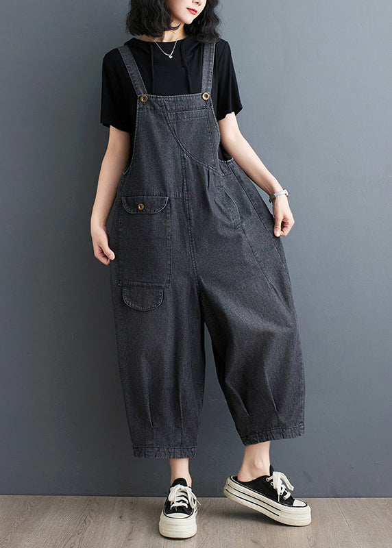 Blue Oversized Denim Jumpsuits Summer