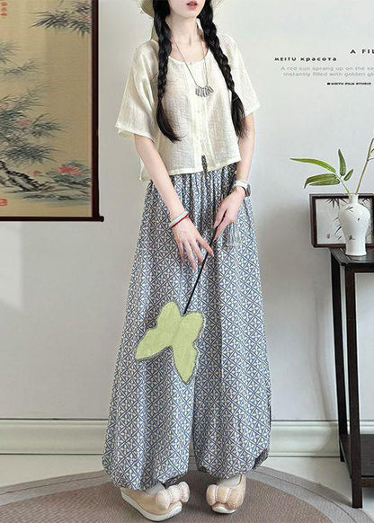 Black O Neck Tops and Pants Cotton Two Piece Set Summer