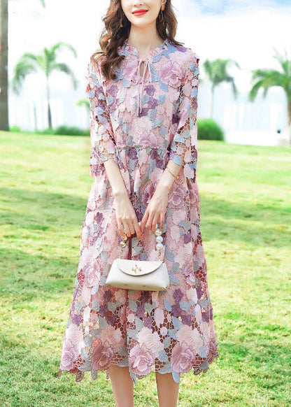 Diy Pink Embroideried Hollow Out Lace Party Dress Bracelet Sleeve