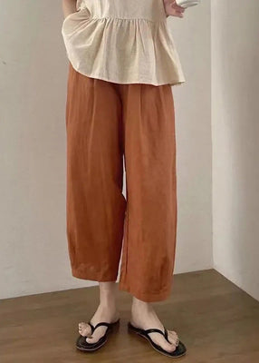 Apricot Oversized Linen Two Piece Set Clothing Summer