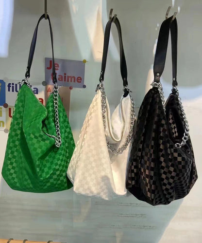 Green Large Capacity Velour Satchel Bag Handbag