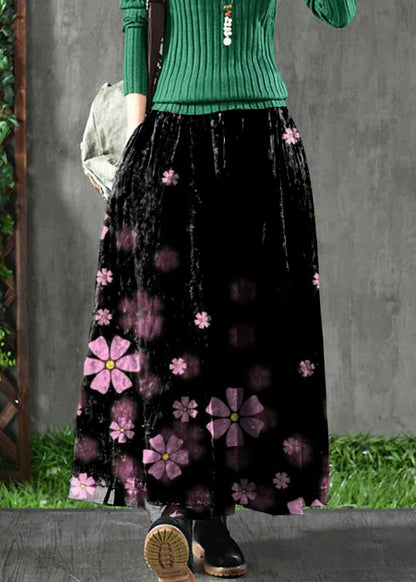 Spring Double Layers Printing Skirt