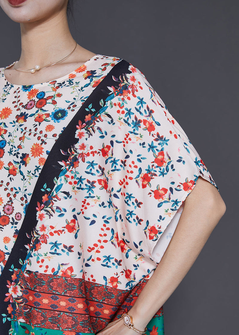 Colorblock Oversized Print Cotton Dress Summer