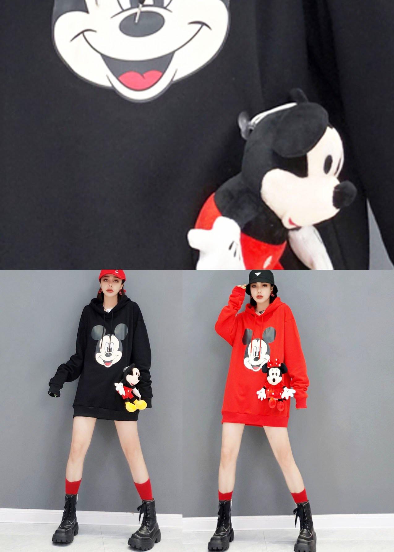 Christmas Red Loose Fall Sweatshirt Street Wear