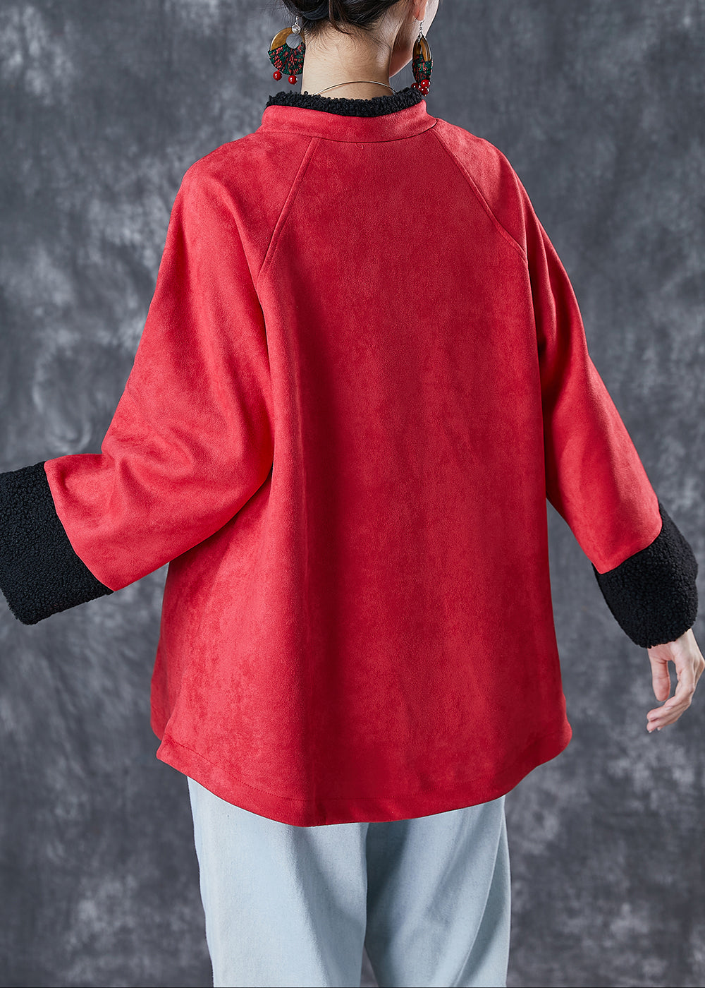 Mulberry Oversized Thick Cotton Chinese Style Coat Fall