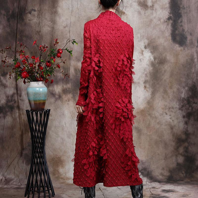 Red Feather Spring Maxi Dress Long Dresses