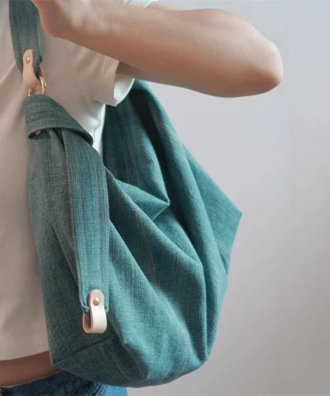 Blue Large Capacity Durable Denim Satchel Handbag